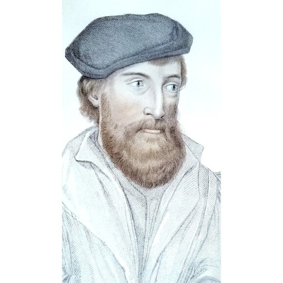 Portrait From the Court of Henry VIII Unknown Male Engraving after Hans Holbein - Picture 3 of 7